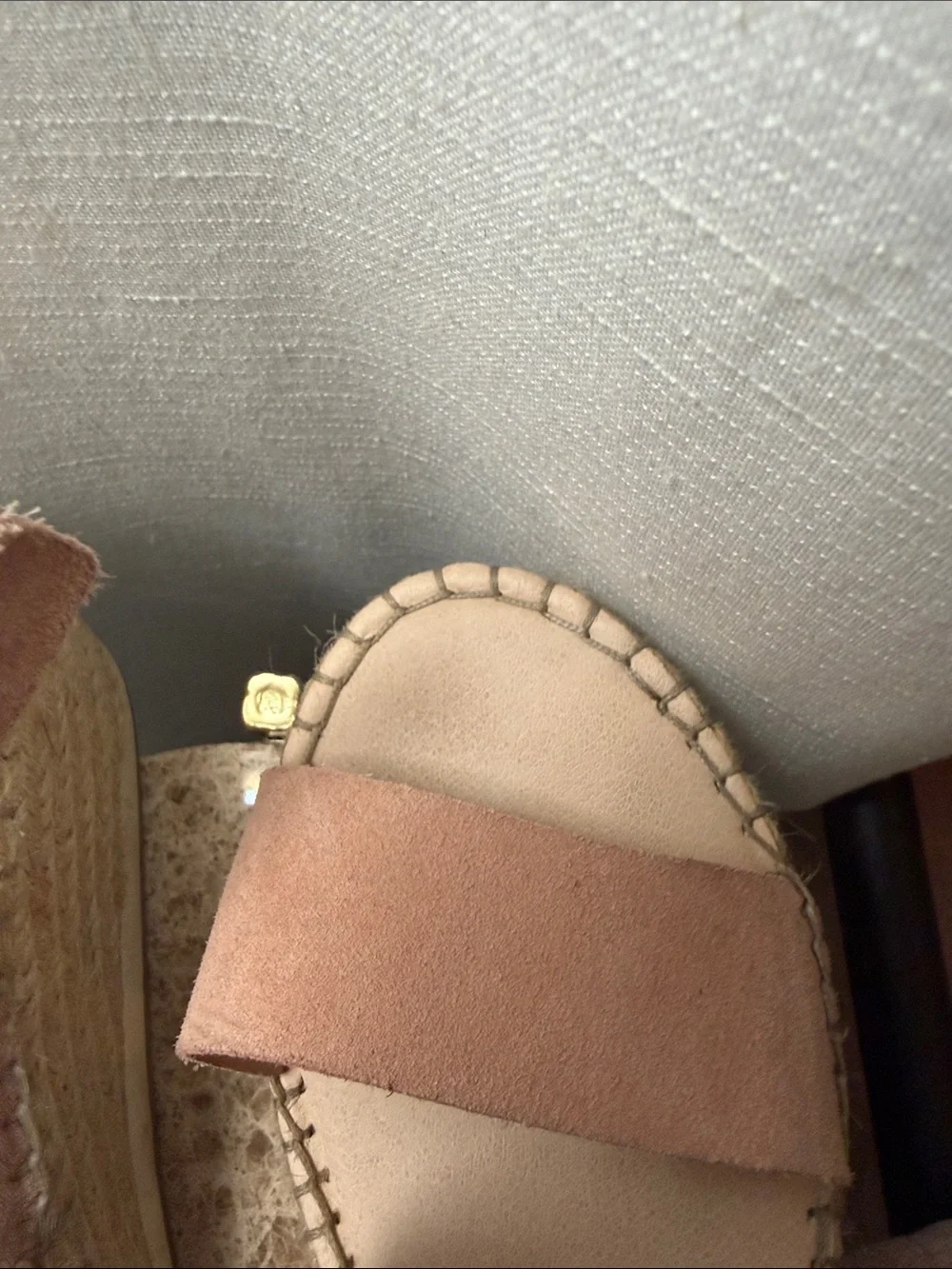 Dolce Vita Blush Suede Espadrille Wedge Sandals